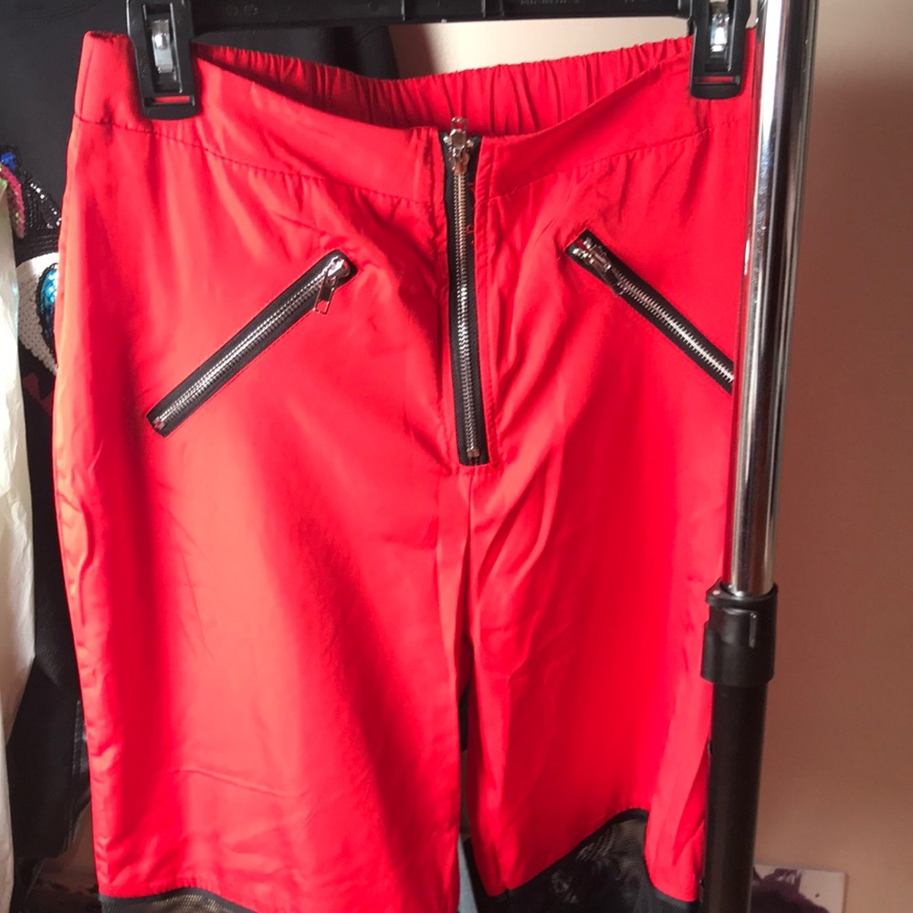 Black And Red Windbreaker Pants for Women Style🔺